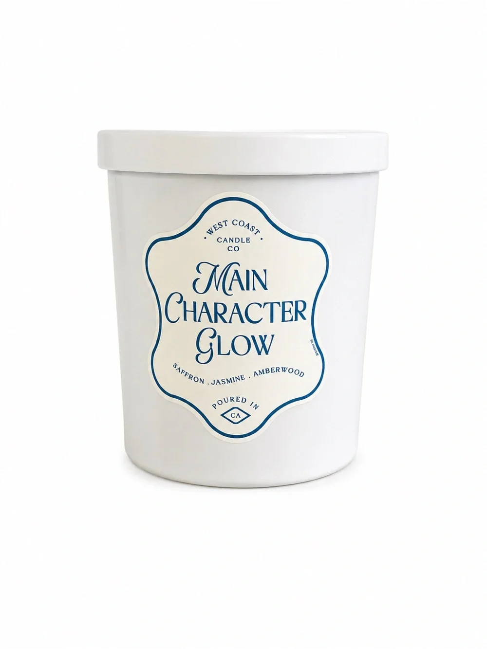 West Coast Candle Co Main Character Glow Candle Saffron Jasmine Amberwood